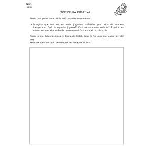 Escriptura creativa 4t de primària