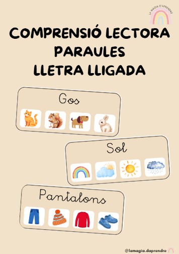Comprensió lectora paraules lletra lligada