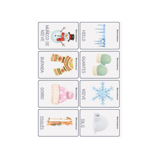 Vocabulario invierno