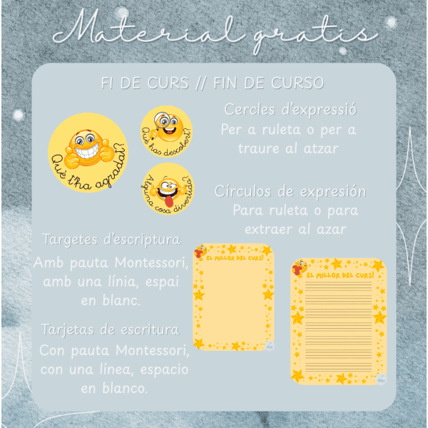 Targetes sobre què t'ha agradat sobre el curs