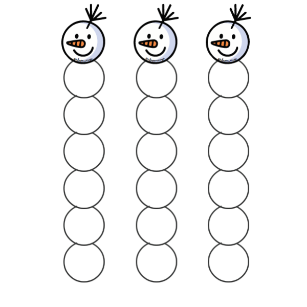 Hacemos seriaciones con el muñeco de nieve