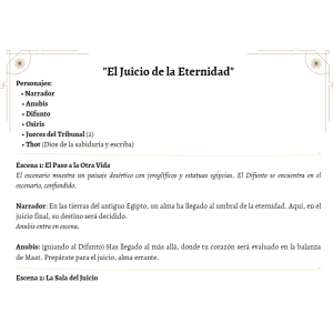 REPRESENTACIÓN TEATRAL ANTIGUO EGIPTO