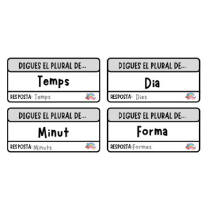 📚 204 targetes autocorrectives SINÒNIMS, ANTÒNIMS, PLURALS, SINGULARS, FEMENINS I MASCULINS.