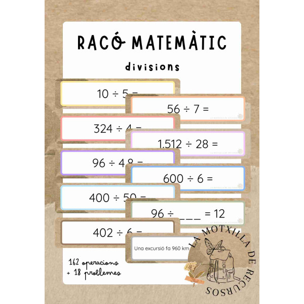 Racó matemàtic - 180 divisions autocorrectives