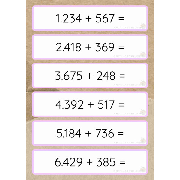 Racó matemàtic - 180 sumes autocorrectives
