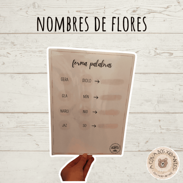 Formamos nombres de flores