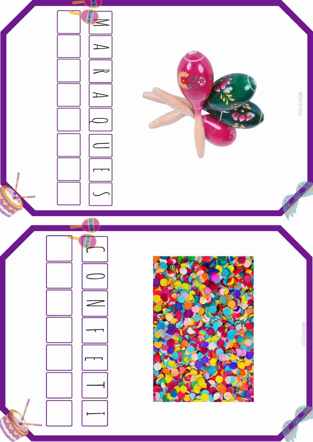 Copia les paraules Carnaval