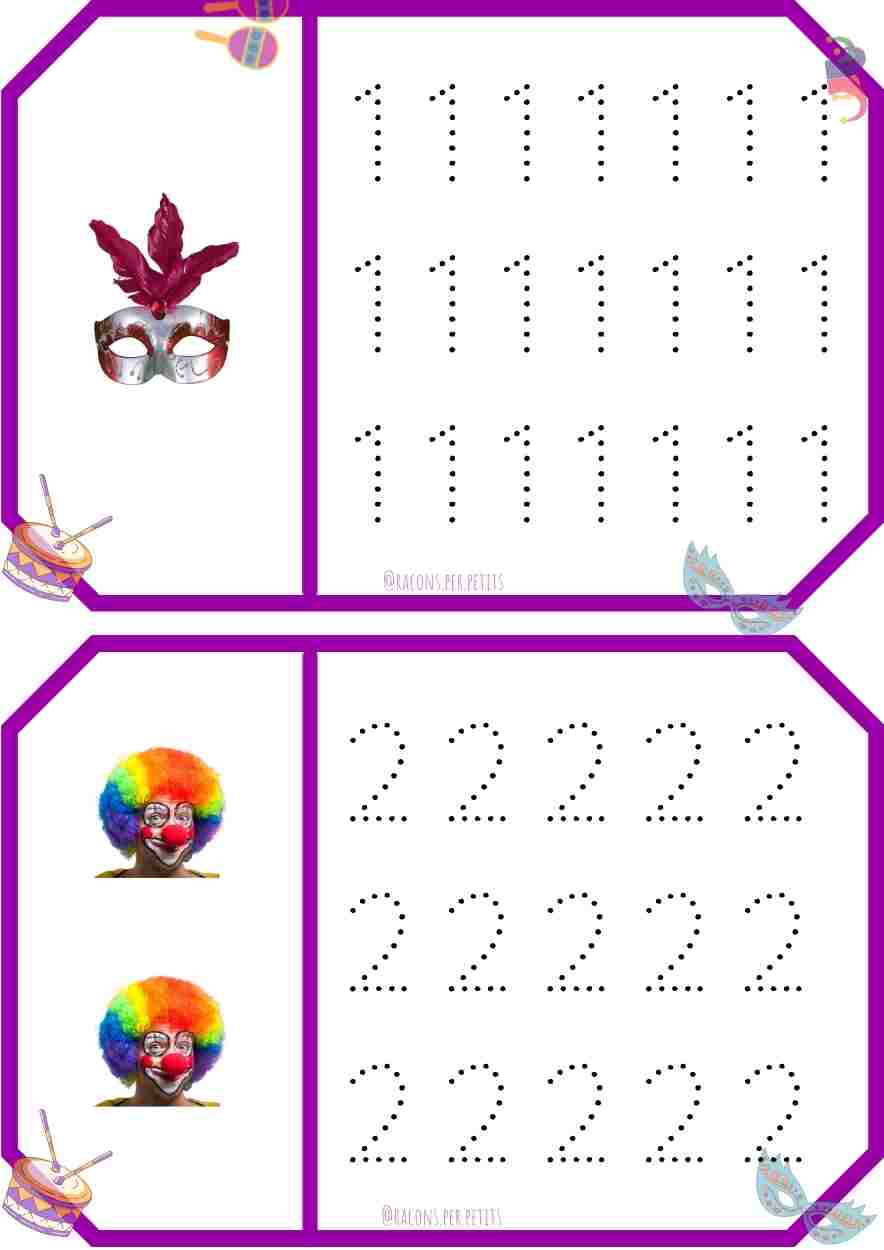 Grafisme nombres Carnaval