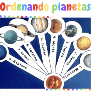 Ordenando planetas llavero