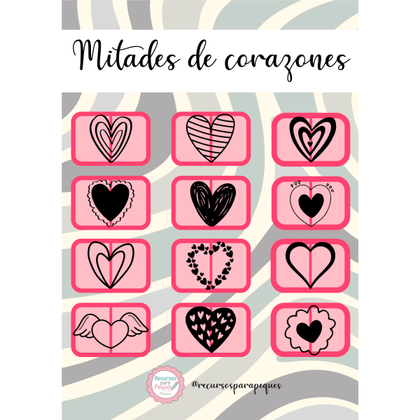Mitades de corazones