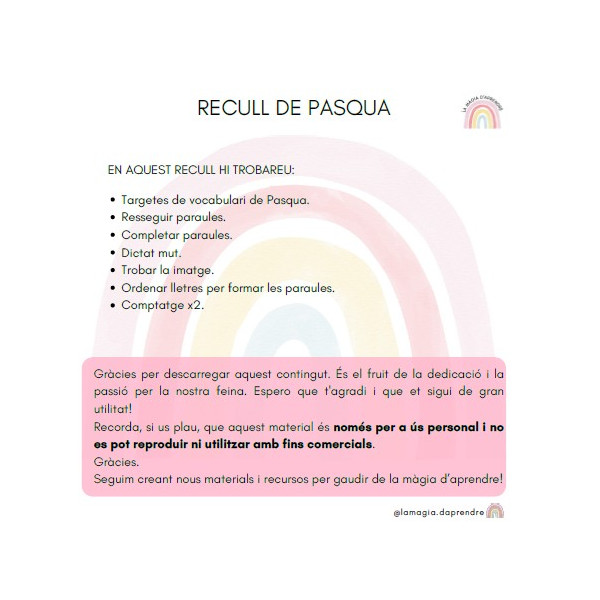 Recull pasqua