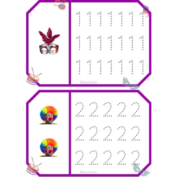 Grafismo números Carnaval