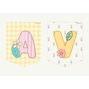 BANDERINES DECORATIVOS PRIMAVERA