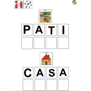 Carpeta Teacch- creació de paraules