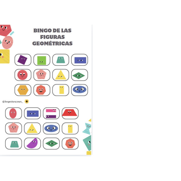 BINGO DE LAS FIGURAS GEOMÉTRICAS