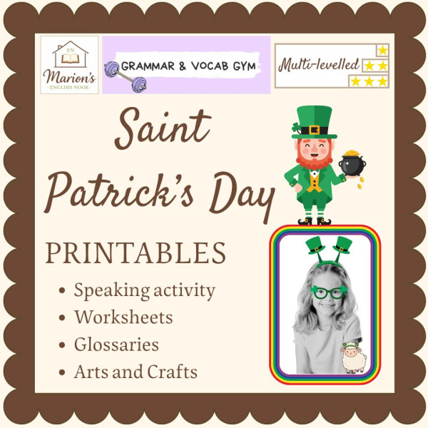 St. Patrick’s Day Activities & Craft | Grammar & Vocabulary