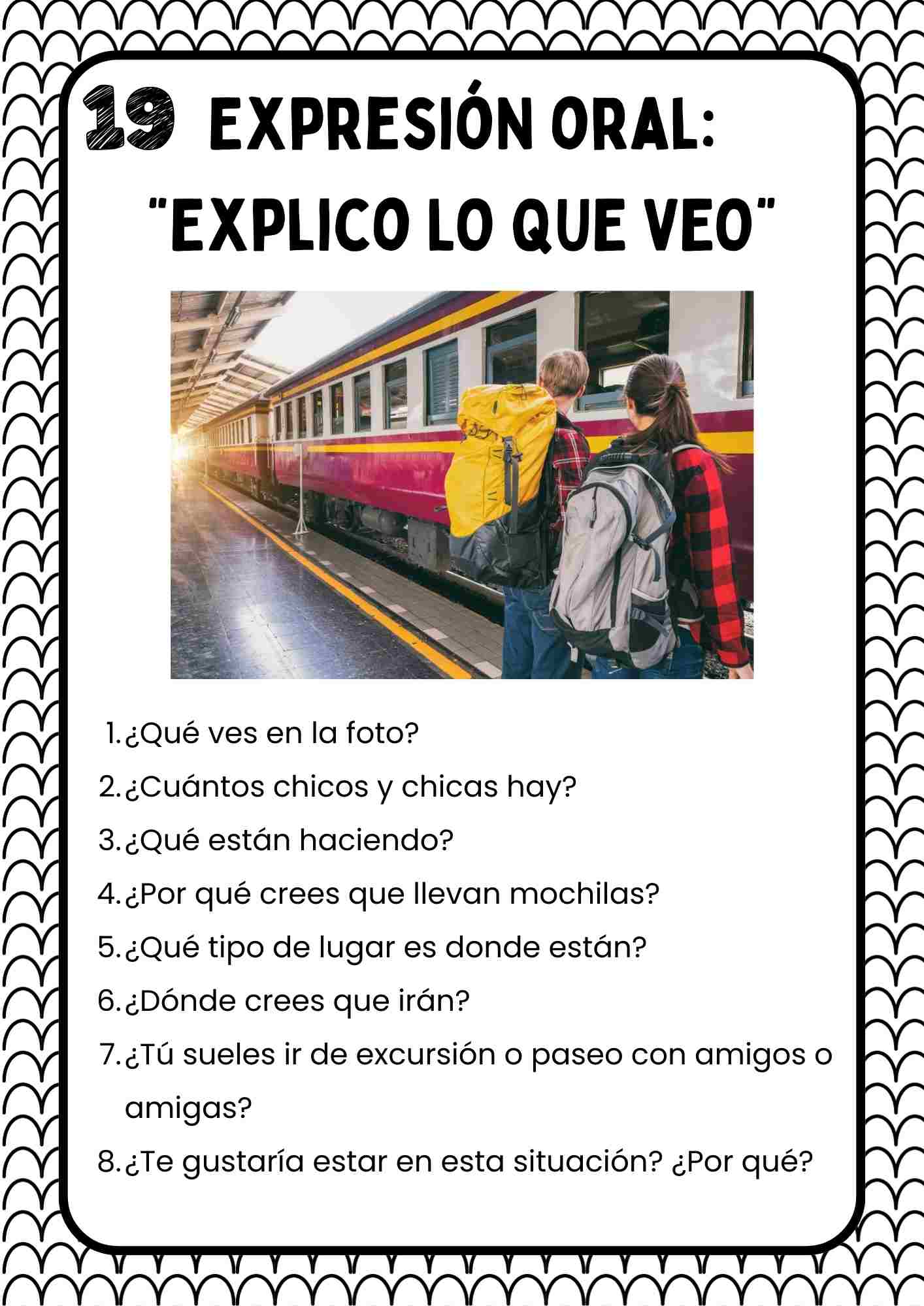 Expresión oral: explico lo que veo