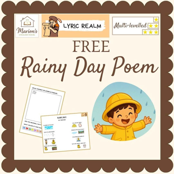 FREE Rainy Day Poem TPR | Weather & Clothes Differentiated Worksheets