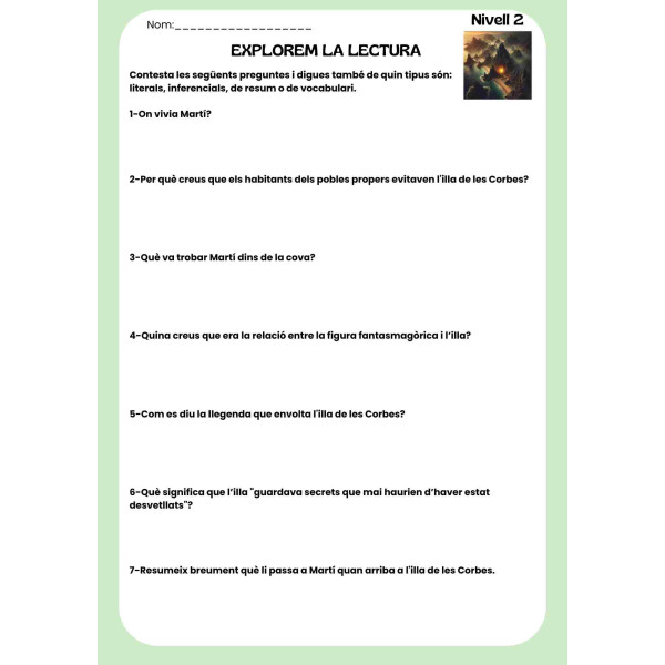 EXPLOREM LA LECTURA (comprensió lectora)