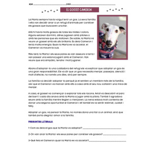 Comprensió lectora: El gosset Cameron