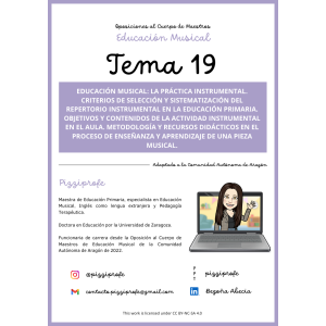 Tema 19 - Oposición al Cuerpo de Maestros de Educación Musical - Aragón Autora: pizziprofe
