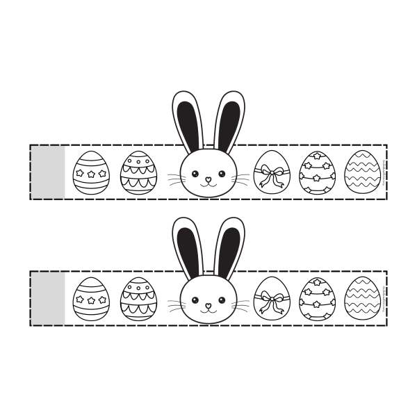Pulseras de Pascua para colorear
