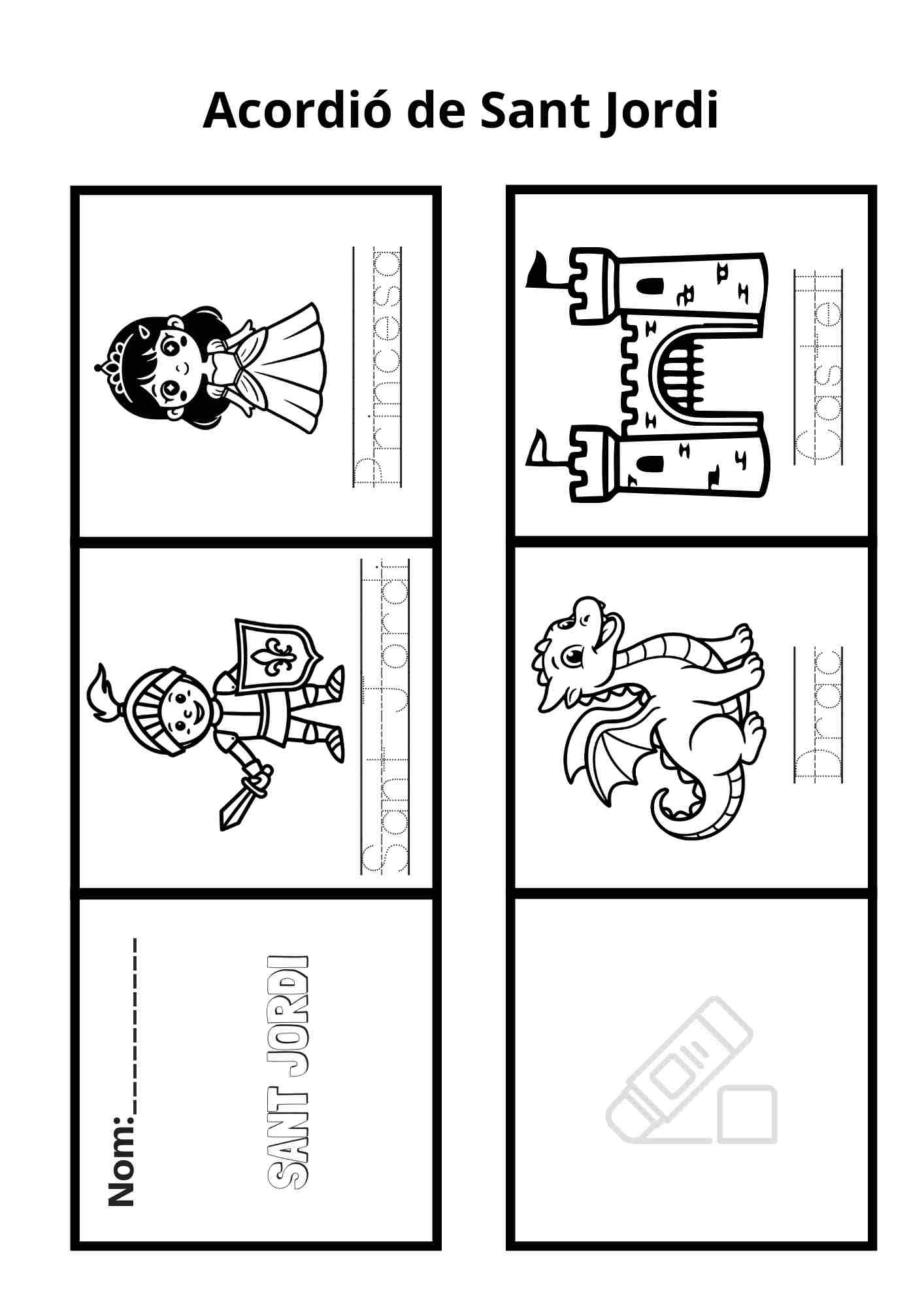 Acordió desplegable de Sant Jordi