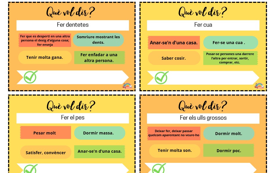 📚 Aprenem refranys i frases fetes amb targetes