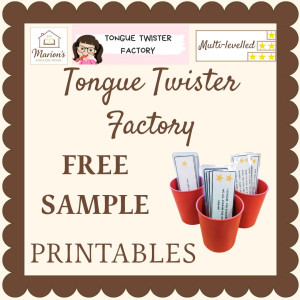 FREE SAMPLE Tongue Twisters Activities: Pronunciation, Reading & Writing Centers