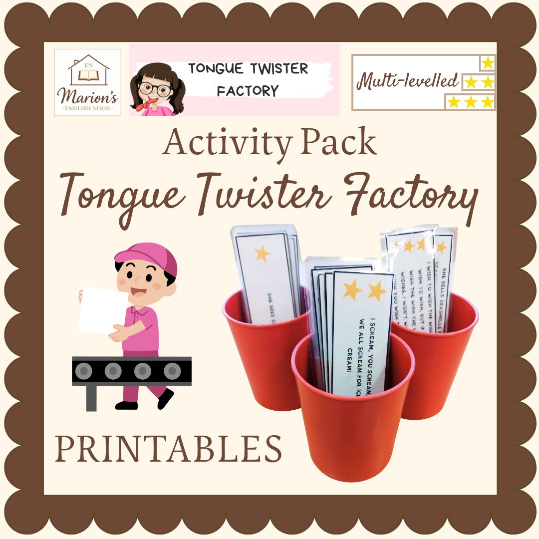 Tongue Twisters Activity Pack: Pronunciation, Reading, & Writing Literacy Center