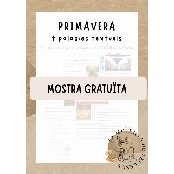 MOSTRA. PRIMAVERA - CL. Tipologies textuals