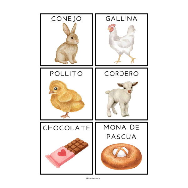 FLASHCARDS PASCUA (CAST, CAT, ING)