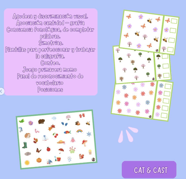 Pack actividades primavera (CAT & CAST)