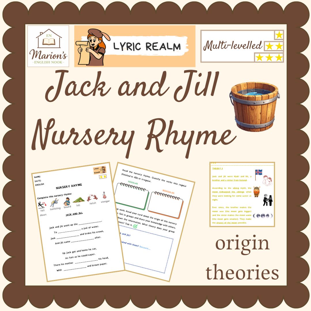Nursery Rhyme ESL Activities | Reading Comprehension & Worksheets | Jack & Jill