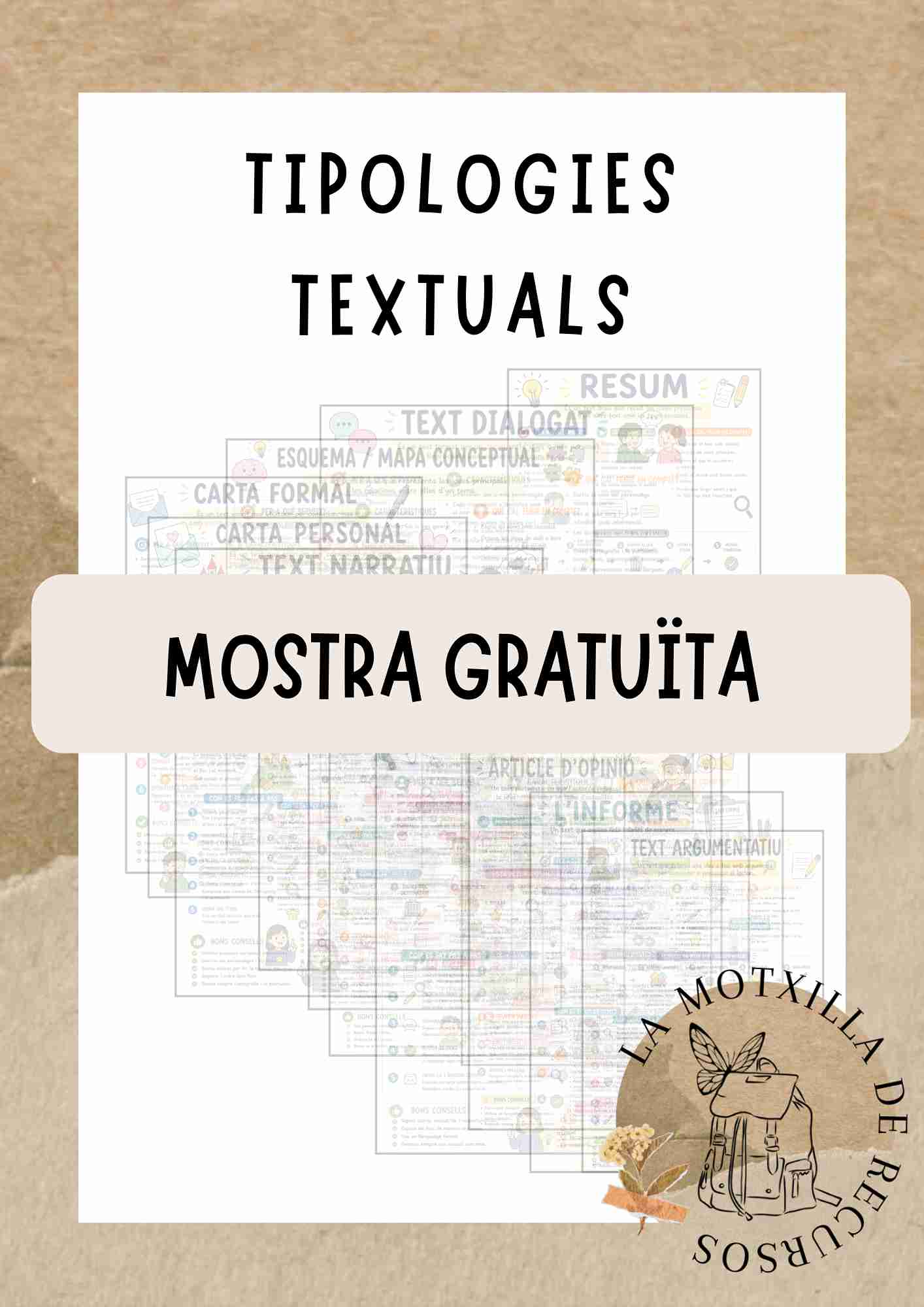 LLENGUA - MOSTRA. Tipologies textuals
