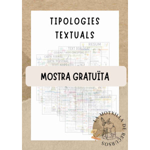LLENGUA - MOSTRA. Tipologies textuals