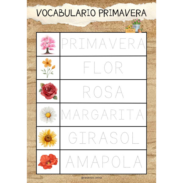 VOCABULARIO PRIMAVERA
