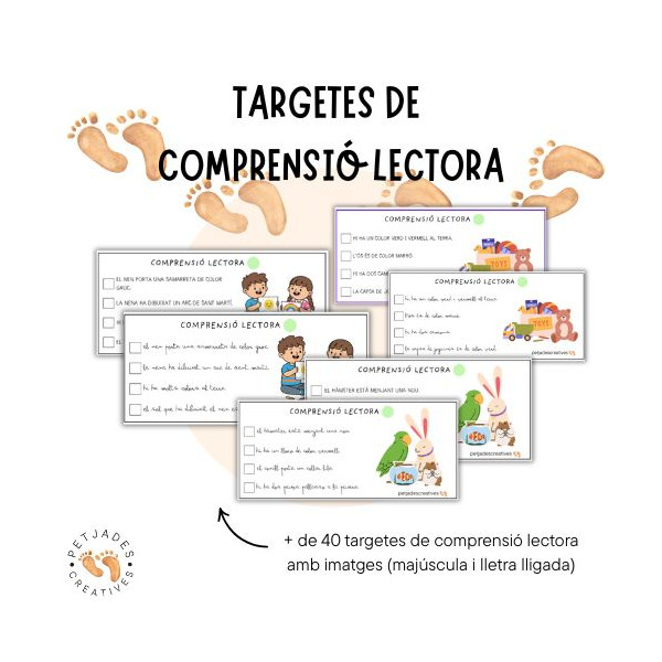 TARGETES DE COMPRENSIÓ LECTORA AMB IMATGES