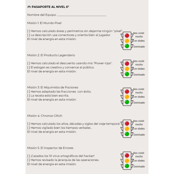 Caja aprendizaje fin de 5° curso