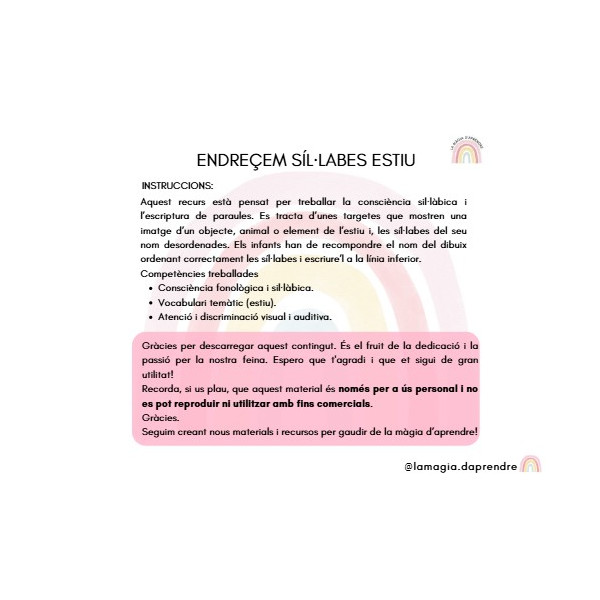 Endrecem síl·labes d'estiu