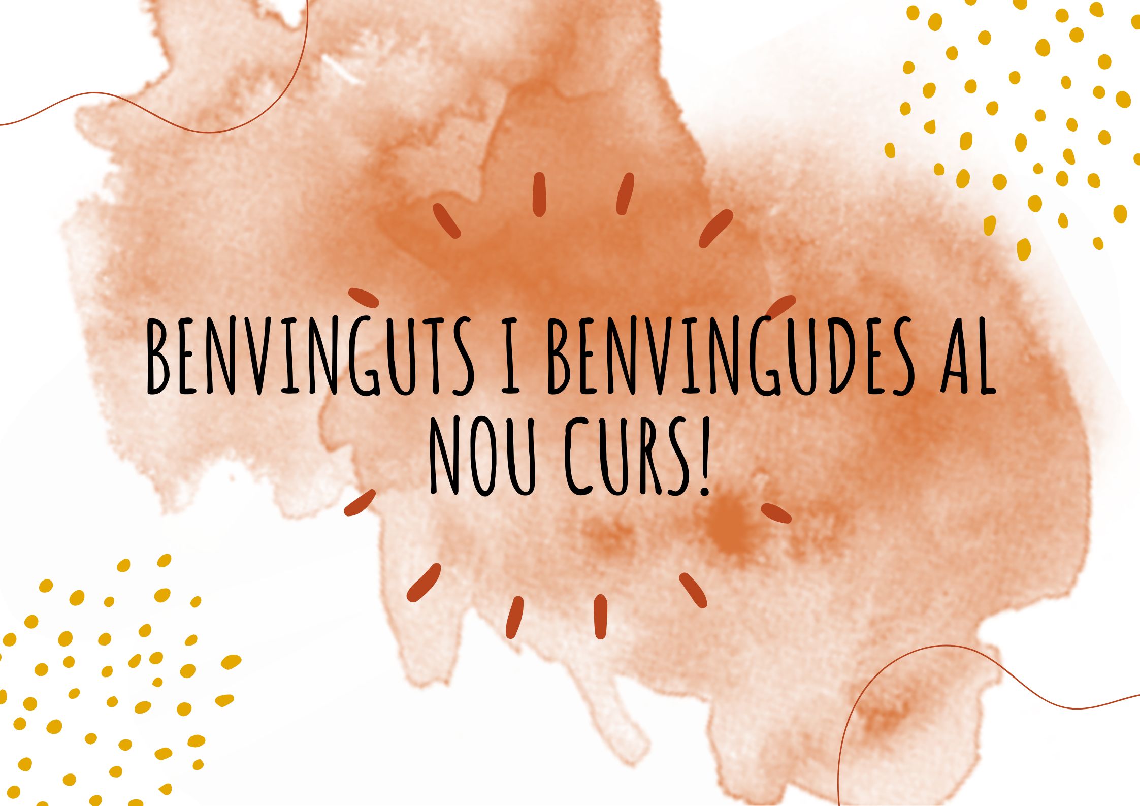 Cartell benvinguda al nou curs