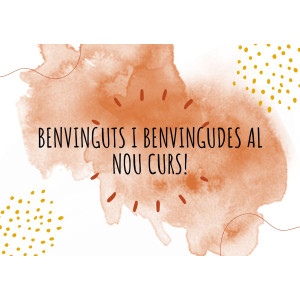 Cartell benvinguda al nou curs