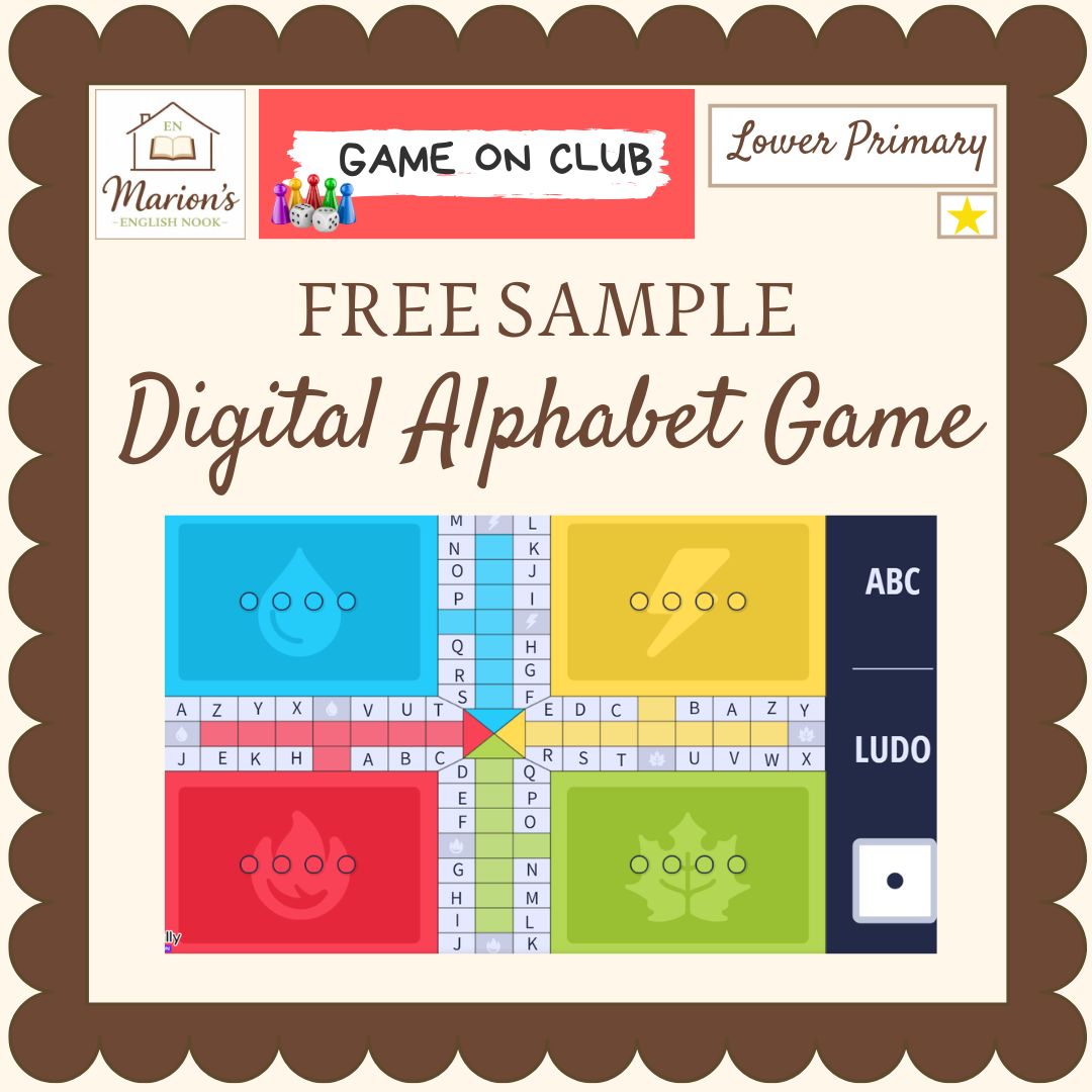 FREE SAMPLE Alphabet Digital Board Game | Letter Recognition ABCs