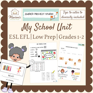 School Vocabulary Unit & Lapbook | Back to School Activities & Project