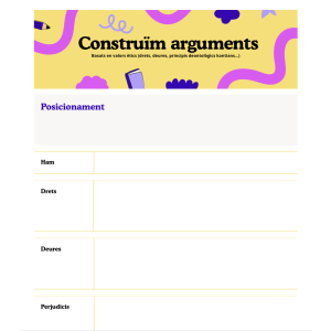 Plantilla per a construir arguments basats en valors