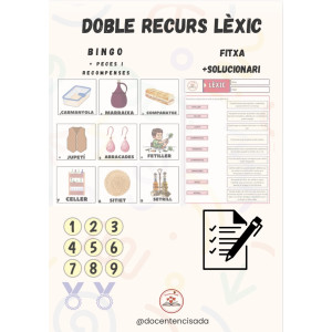 Doble recurs lèxic: bingo🎱 + fitxa lèxica 📝