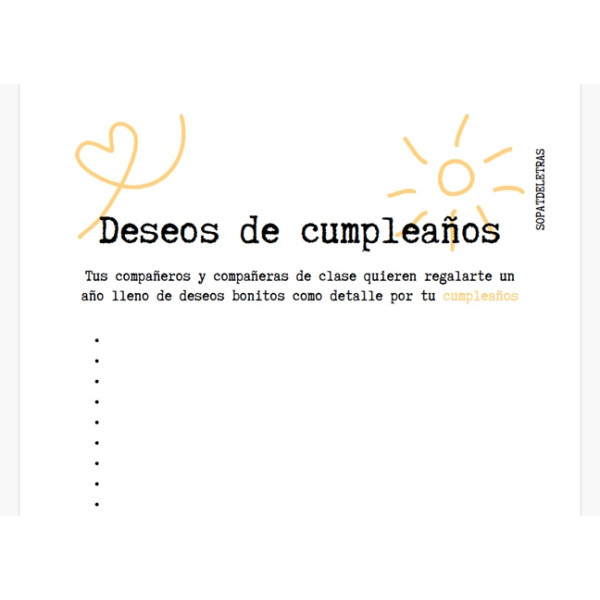 Deseos de cumpleaños