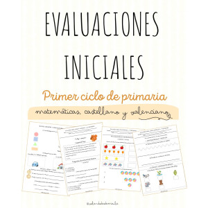 🚀 EVALUACIONES INICIALES 1er CICLO (Mate/Cast/Val)
