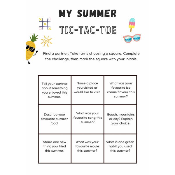 Free Ice Breakers Back To School with Purpose Primary