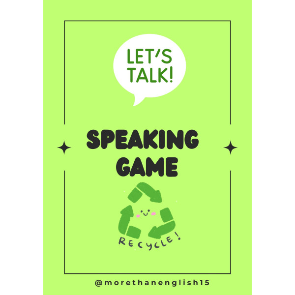 Free Sustainability Speaking Board Game Primary